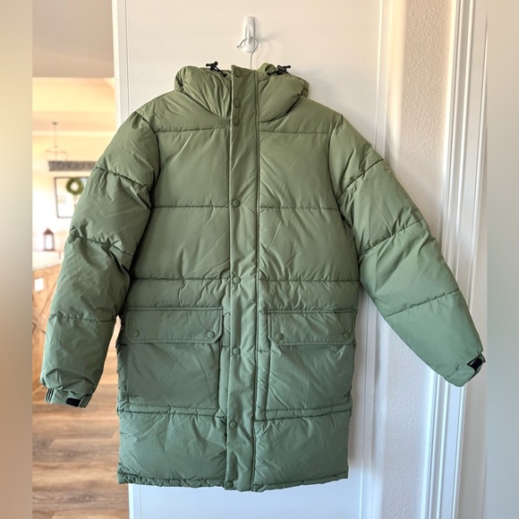 LCKR by Foot Locker NORSE PUFFER PARKA Olive Green Men's Coat 